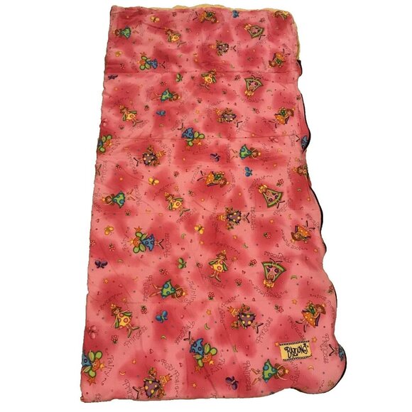 Bazoongi Other - Vtg Bazoongi Sweet Princess Sleeping Bag  Pink & Yellow Print 52X27" Sleepovers